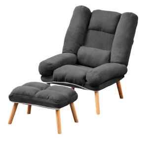 Fotel Uszak Skandynawski Presto DARK GRAY rozkładany, podnóżek