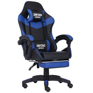 Fotel  Gamingowy z podnóżkiem INFINI ESPACE Blue