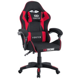 Fotel Gamingowy z tkaniny EXTREME Vortex Red, krzesło gracza