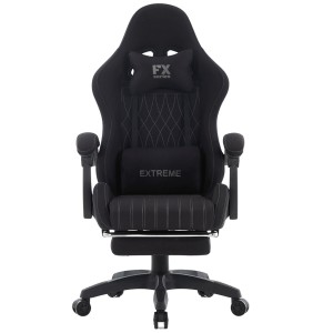 Fotel Gamingowy z tkaniny EXTREME FX z podnóżkiem 