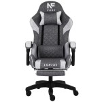 Fotel Gamingowy z podnóżkiem INFINI Core Light Gray
