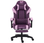 Fotel Gamingowy z podnóżkiem INFINI Core Purple