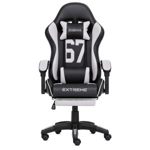 Fotel Gamingowy z podnóżkiem Extreme Sigma 67 Gray