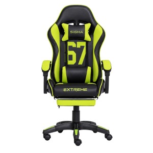 Fotel Gamingowy z podnóżkiem Extreme Sigma 67 Neon Green