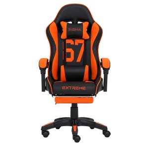 Fotel Gamingowy z podnóżkiem Extreme Sigma 67 Orange